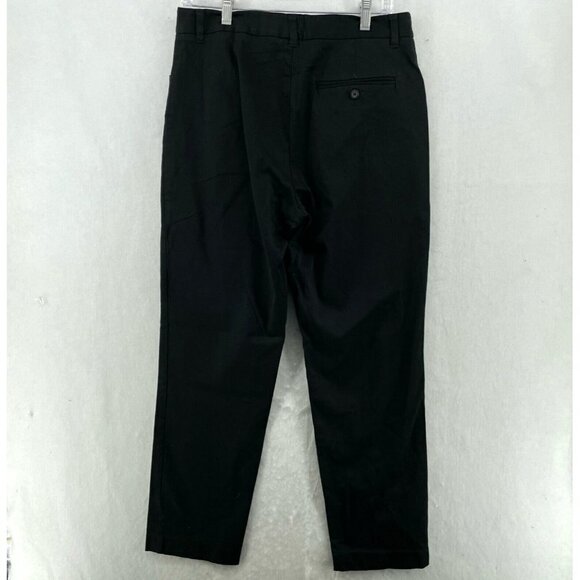 Kenneth Cole Pants Women's Sz 33x30 Black High-Rise Straight Flat Front Stretch - Picture 2 of 11